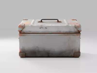 Post Apocalyptic Broken Toolbox Low-poly 3D model