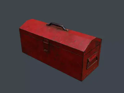 Old Metal Toolbox - PBR Game Ready Low-poly 3D model