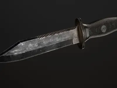 Ontario MK3 Navy Knife Low-poly 3D model