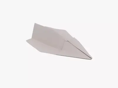 Paper Plane Tan Low-poly 3D model