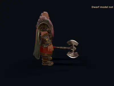 Dwarf ax Low-poly 3D model