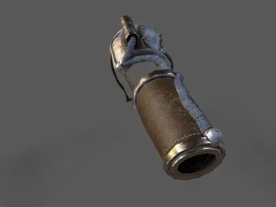  Steampunk  Shoulder pad Low-poly 3D model