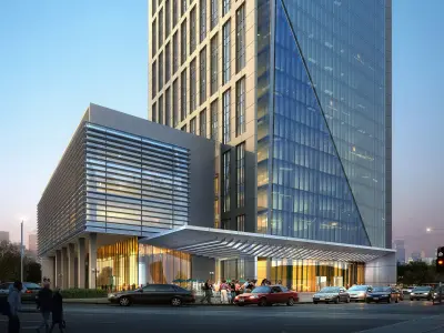 3Dmax fashion city commercial square building 418 3D model