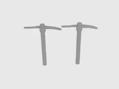  RRO Mattock with Pick  Low-poly 3D model