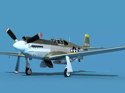North American A-36A Apache V10 USAAF 3D model