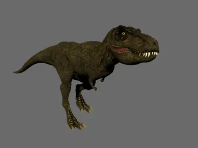 T-Rex dinosaur Low-poly 3D model get