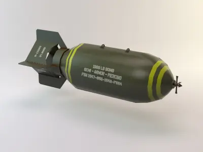 Lowpoly Bomb military Low-poly 3D model