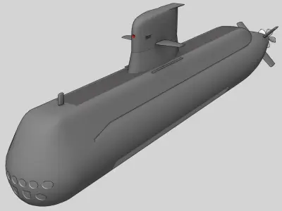 SSK Vastergotland A17 class Low-poly 3D model