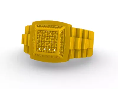 Anillo De Hombre Reloj Ring Man Watch SM 3D print model