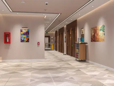 Interior Hotel Corridor Scene 02 3D model