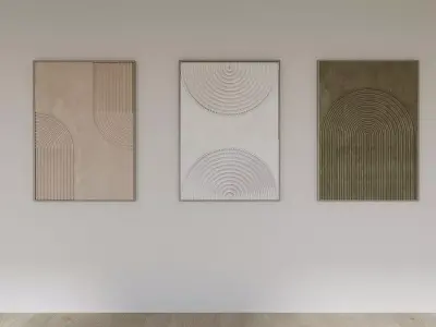 Modern painting set Free 3D model