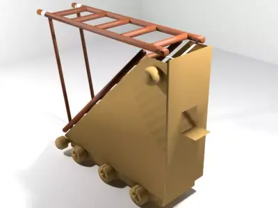 Medieval War Machine - Siege Ladder 3D model