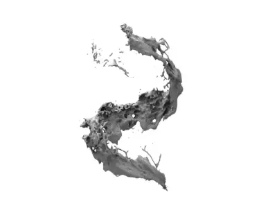 Splash water 3D model 3D model