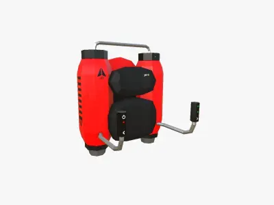 Jetpack Low Poly B02 - SciFi Character Design Low-poly 3D model