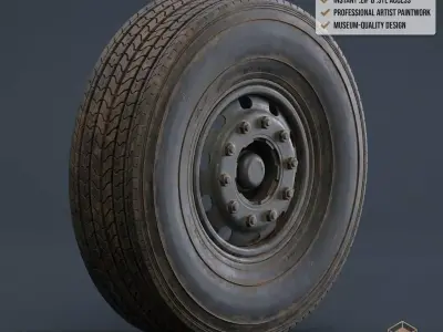  Rugged Truck Tire - High Performance 3D Printable Model 3D print model