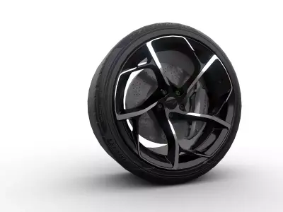McLaren Elva wheel  Low-poly 3D model