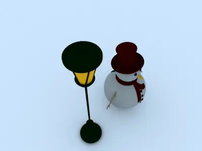 Snowman 3D model buy