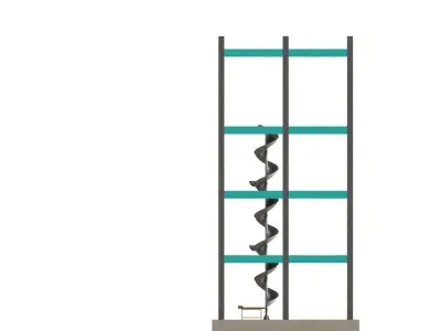 FRP Spiral chute 3D model