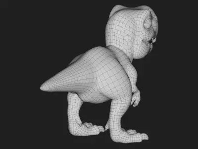 dinosaur Low-poly 3D model 11