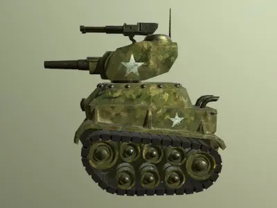 Tank  PBR  03  Low-poly 3D model