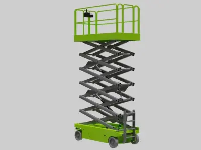 Scissor Lift 1 Untextured Low-poly 3D model