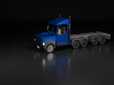 Low Poly Truck Low-poly 3D model purchase