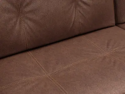 Leather Sofa Set 3D model