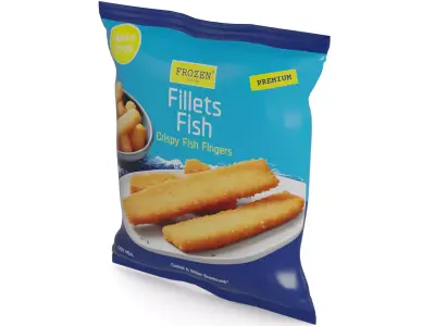 Frozen fish fingers Frozen Fish Fingers Low-poly 3D model buy
