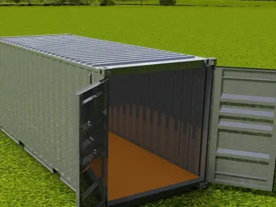 20FT ISO Shipping Container  3D model