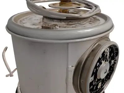 Steampunk Mechanical Timer Device 3D model