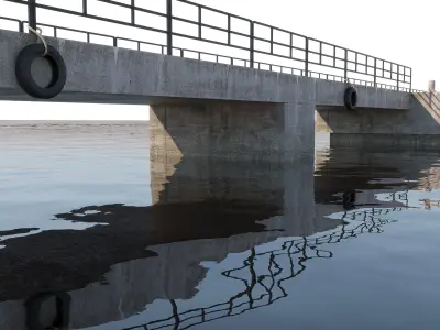 Marina for boats 3D model