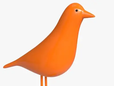 Abstract Ceramic Bird Figurine Free 3D model
