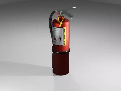 Low-Poly Fire Extinguisher  Low-poly 3D model
