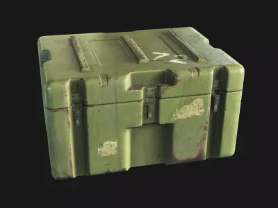 Military Box Low-poly 3D model 6