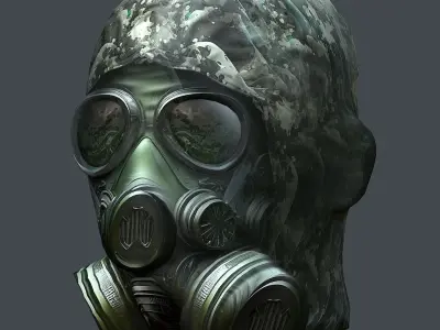 Helmet 3d model military combat Military Low-poly Low-poly 3D model 40