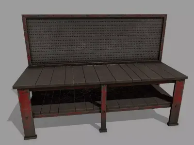 workbench bench Low-poly 3D model buy