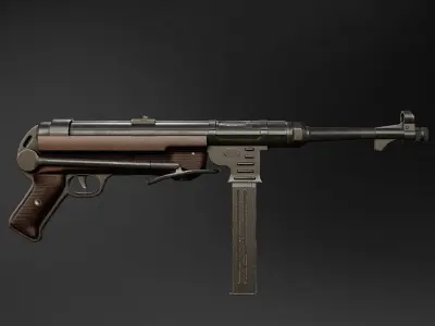 MP-40 Low-poly 3D model