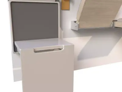 folding chair  Low-poly 3D model