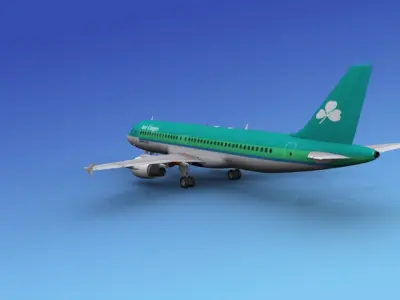 Airbus  A320 Aer Lingus 3D model