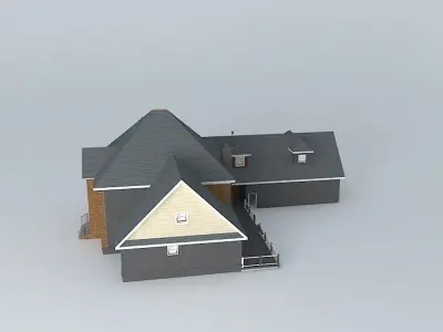 Brick Mansion Free 3D model