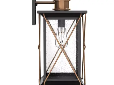 Barlowe 1 Light 19 inch Antique Bronze Outdoor Wall Lantern  3D model