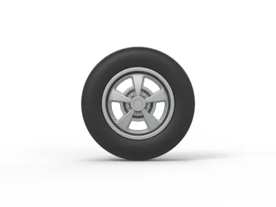 Front wheel of Small block Pulling tractor Scale 1 to 25 3D print model