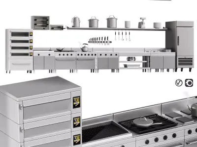 A set of equipment for cafes and restaurants 01 3D model