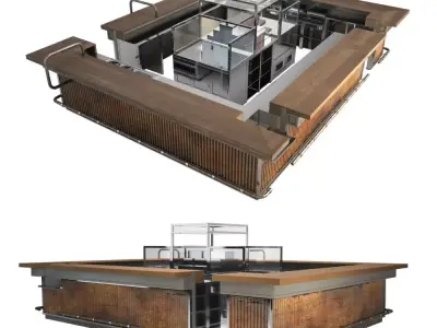 Big Industrial Counter 3D model