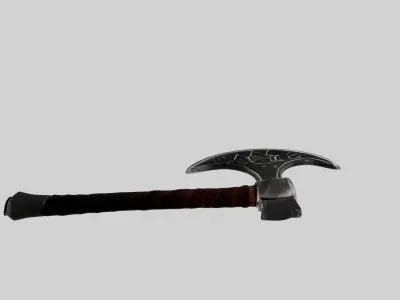 Viking Battle Axe Low-poly 3D model order
