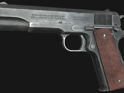 Colt M1911A1 Low-poly 3D model purchase