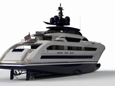 Willie Star Luxury Yacht Dynamic Simulation 3D model