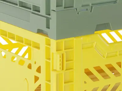 Photorealsitc Highpoly Folding Crate 3D model