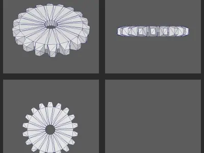 Gear01 gear Low-poly 3D model