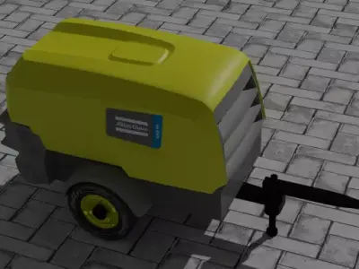 portable compressor  Free 3D model